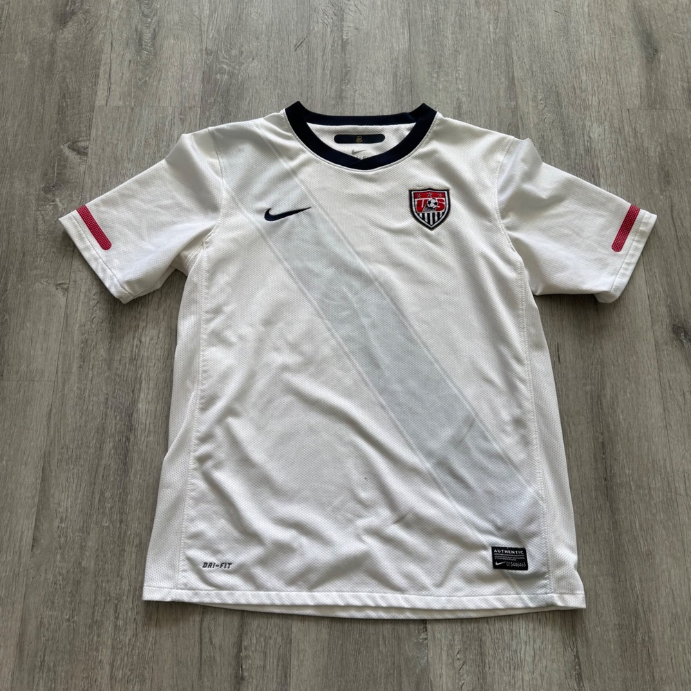 Nike US Soccer Jersey White Sash Dri-FIT Authentic 389273-105 youth XL